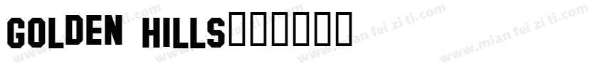 Golden Hills字体转换